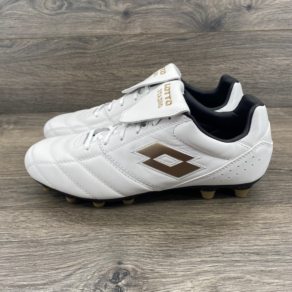 Lotto Stadio Mens Soccer Cleats Shoes‎ White Gold Size 10
